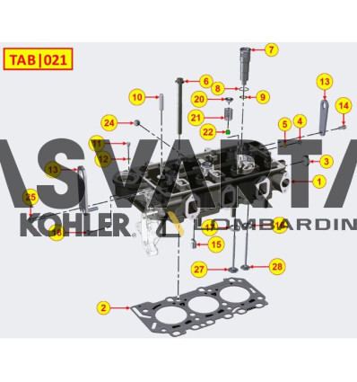 Gasket cylinder head 1 hole