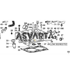 Gasket cylinder head 1 x LDW502 notch