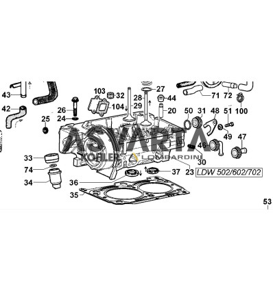 Gasket cylinder head 1 x LDW502 notch