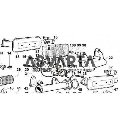 Gasket exhaust 3LD510-4LD820-9LD625/2