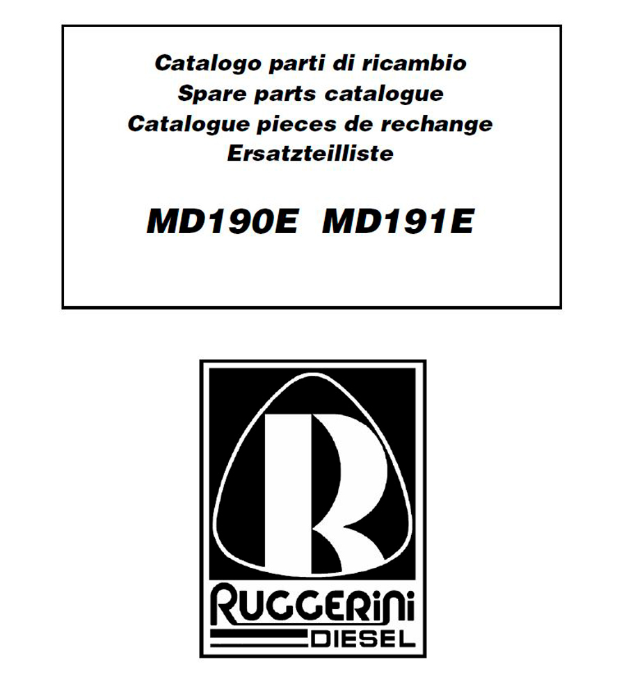 Technical documentation Ruggerini MD 190